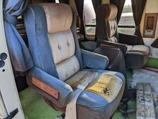 1984 Chevy Van Rear Cloth Drivers Tan Manual Rotating Captain Chair