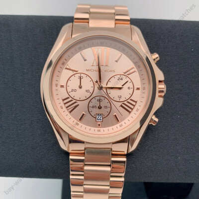 Michael Kors MK5503 Bradshaw Rose Gold Chronograph Bracelet Dial Watch Michael Kors Bradshaw Rose Gold Dial Rose Gold Steel Strap  main image 2