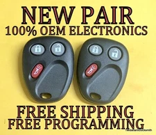 NEW PAIR GM GMC BUICK OLDSMOBILE ISUZU KEYLESS REMOTE FOB 15008008 15008009
