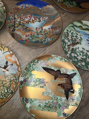 Franklin Nobato The Poetic Garden Of Japan Birds 7 Plates Hamilton