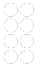 2" White Round Label Dots Stickers Color Coding Inventory 2 Inch Dot