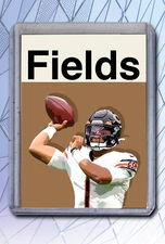 Justin Fields Artist Signed Football Art Card 2/10