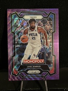 2023-24 Prizm Monopoly Joel Embiid Purple Wave #69