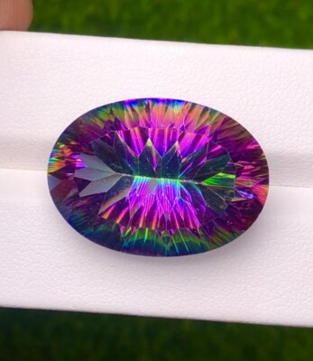 その他 Mystic Topaz A++Natural Rainbow Mystic Topaz Round 99.10 Ct Stunning