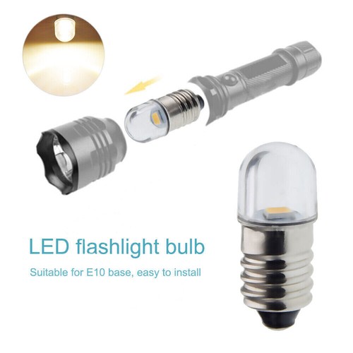 E10 LED Screw 3V/4.5V/6V/12V/18V Flashlight LED Miniature Bulb Replace TorchLamp - Picture 9 of 12