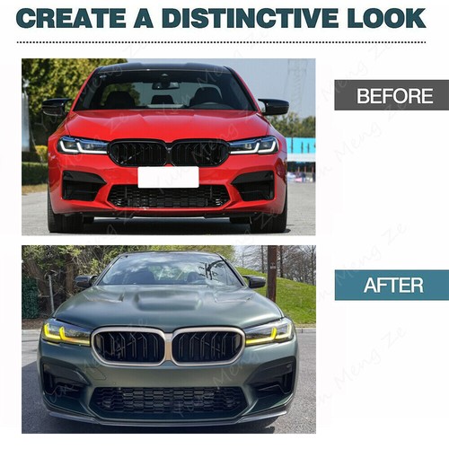 For BMW 5 Series F90 M5 LCI 2021+ Carbon Fiber Front Bumper Lip Spoiler Body Kit - Picture 4 of 13