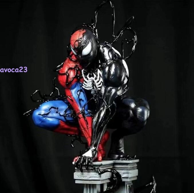 スパイダーマン VENOMフィギュア Symbiotic Spider Man Venom Action Figure LED 40cm PVC