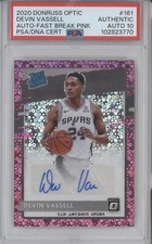 Devin Vassell 2020-21 Donruss Optic Fast Break Pink Auto RC #/20 PSA 10 AU