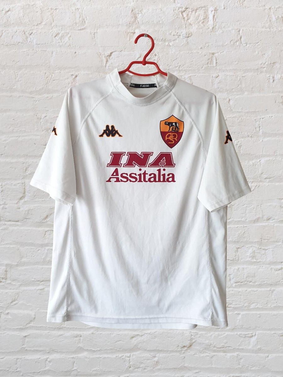ORIGINAL AS Roma 2000/2001 Away Kappa Football Soccer Shirt
