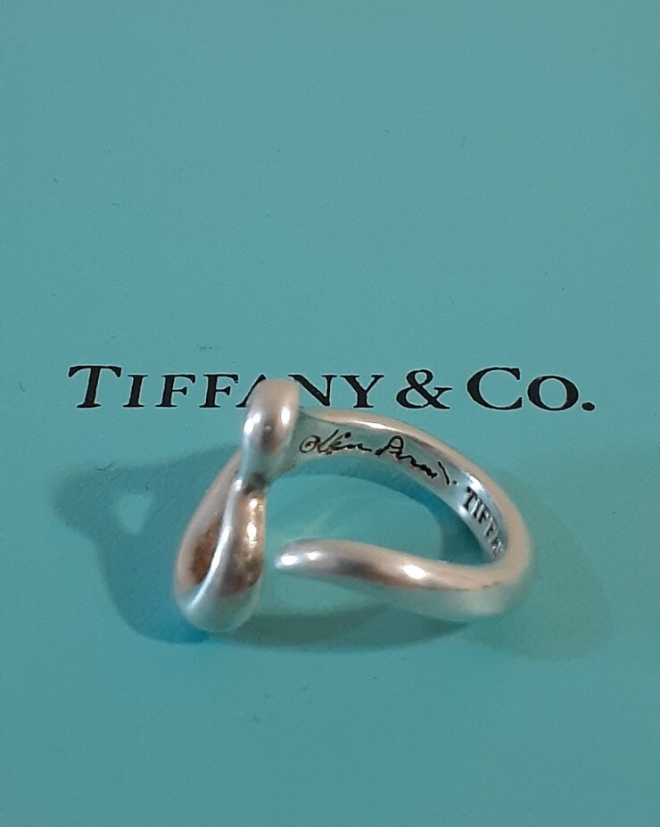 TIFFANY & CO. STERLING 925 SILVER OPEN HEART by ELSA PERETTI TIFFANY & CO. STERLING 925 SILVER OPEN HEART by ELSA PERETTI