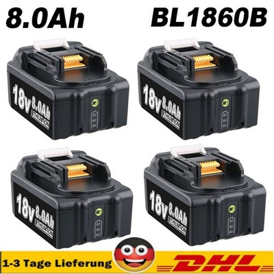 4x 18V 8,0Ah Aeboren Akku 18V Li-Ion Akku für BL1860B BL1850B BL1830 Ersatz Akku