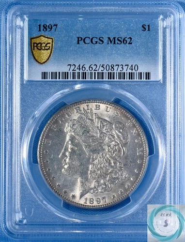 1897 Morgan Dollar PCGS MS62 - Nice Clean Uncirculated Morgan