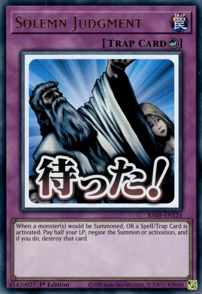 Solemn Judgment Yu-Gi-Oh! TCG Individual Trading Card Games for