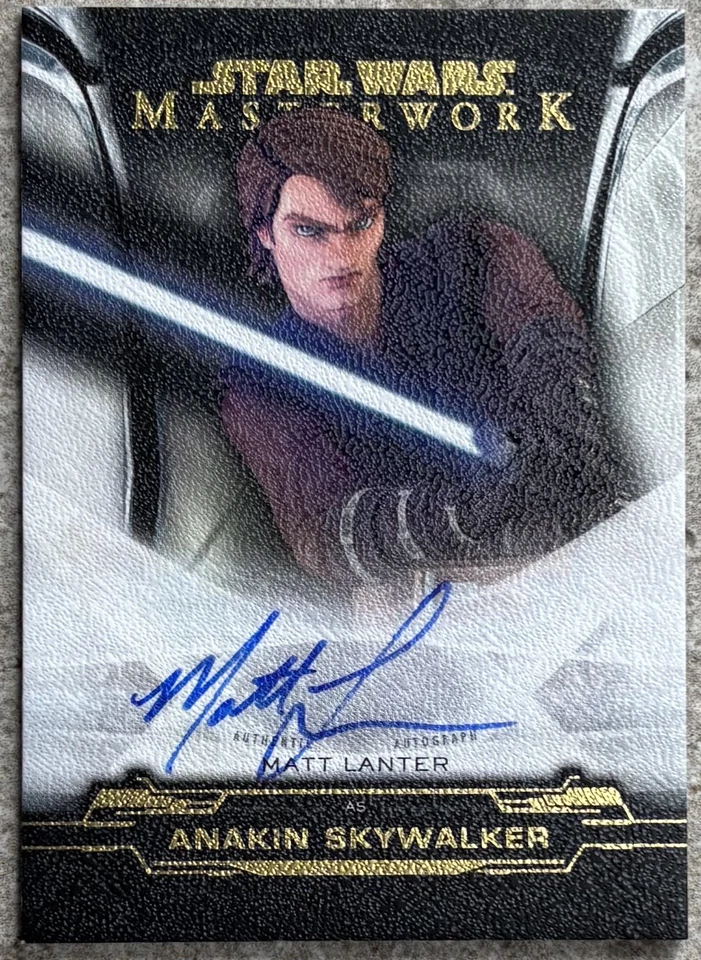 2019 Star Wars Masterwork Matt Lanter As Anakin Skywalker Canvas Auto 10/25 - Image 2 of 4