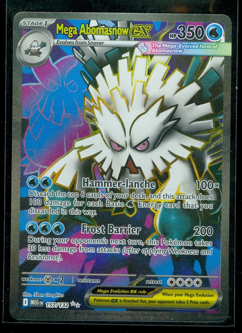Pokemon MEGA ABOMASNOW EX 157/132 - Mega Evolution - ULTRA RARE FULL ART - MINT