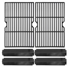 Hongso 18 1/4 Grill Grates And 16 Heat Plates Replacement Kit For Charbroil