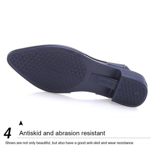 Sandalias de tacón de gelatina con puntera sin cordones bajos en bloque para mujer - Imagen 2 de 17