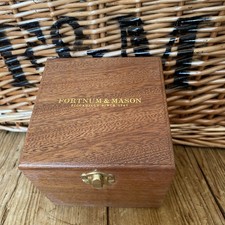 Fortnum & Mason ‘Empty’ Tea Box  Caddy Lidded Wooden Box NIB F&M 12cm