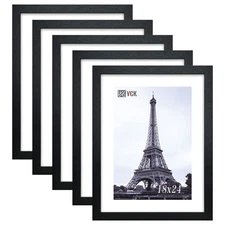 VCK 18x24 Poster Frame in Black with Polished Plexiglass Set of 5 Horizontal ...