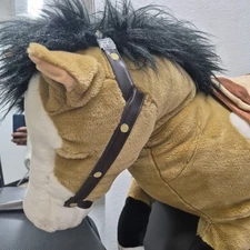 Horse Plush Stuffed Brown Pony Race Horse Giant Jumbo Large  36"