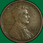 1923-S Lincoln Wheat Cent Fine F Coin #34329
