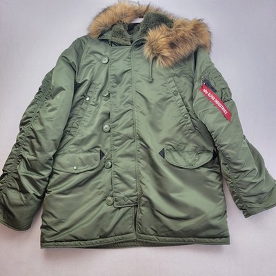 Alpha Industries N-3B Extreme Cold Weather Parka Sage Green Mens XL MJN31000C1