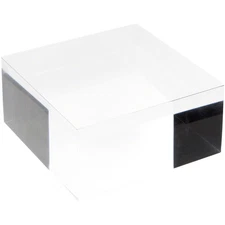 Plymor Clear Polished Acrylic Square Display Block, 2" H x 4" W x 4" D