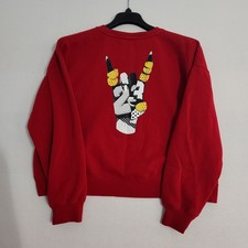 Nike Jordan Jumpman Women's Red Sweatshirt Loose Fit Air Jordan Boxy Crop Sz M