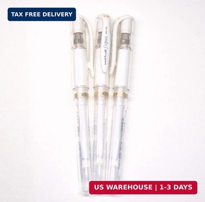Uni-Ball UM 153 Signo Broad Point Gel Pen - White - Pack of 3, Limited Edition