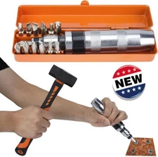 1/2" Impact Screwdriver, Manual Reversible Impact Driver Set with 13 Piece Hand✅