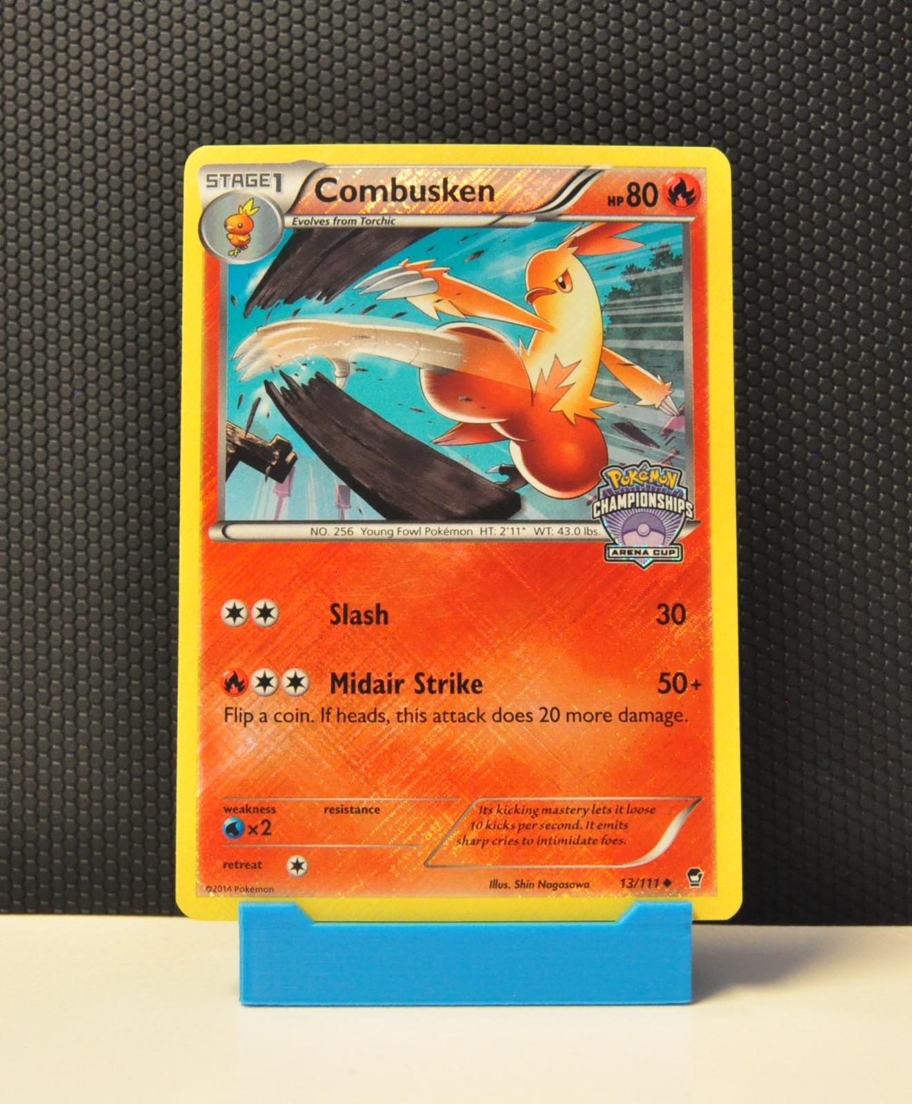 2014 Pokemon TCG Combusken #13/111 LP Arena Cup Promo Crosshatch Foil Holo