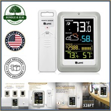Digital Temperature Humidity Monitor with 330ft Range and Adjustable Brightness