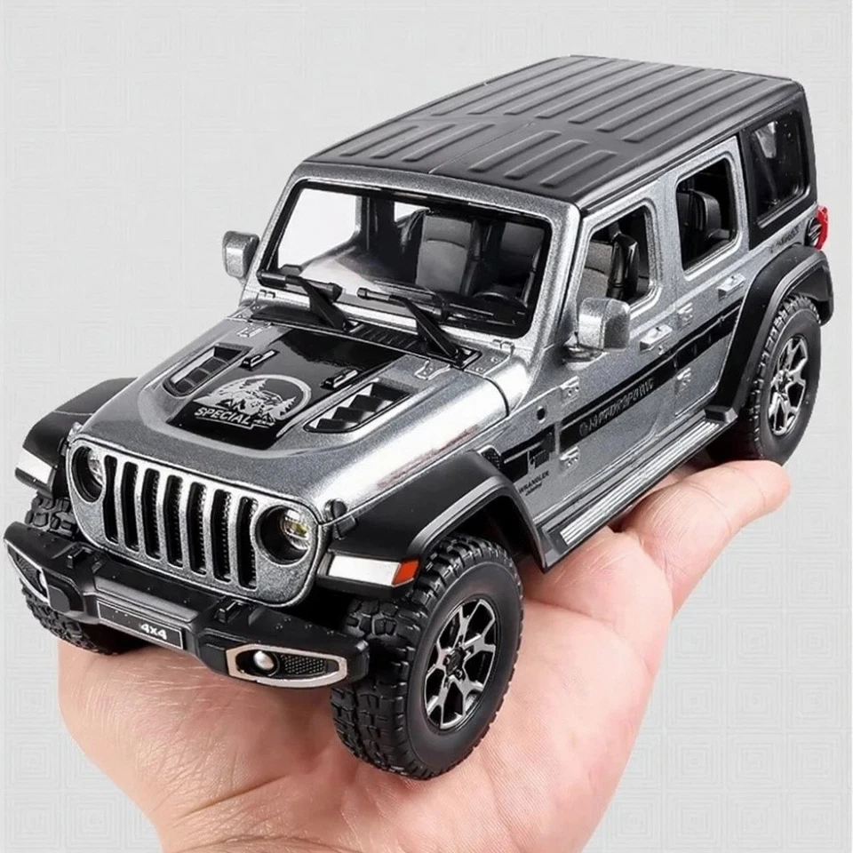 1:22 Jeep Wrangler Rubicon Alloy Diecast Model Car Sound Light Toy Vehicle Gift - Image 2 of 4