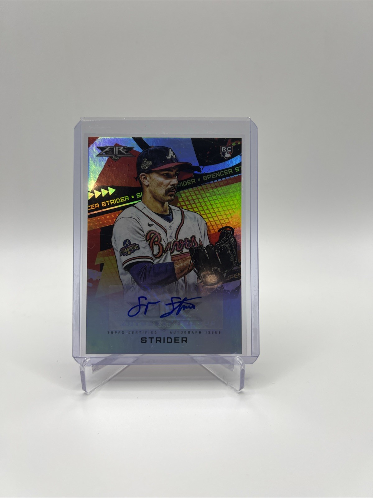 SPENCER STRIDER 2022 TOPPS FIRE ROOKIE AUTOGRAPH BRAVES RC AUTO