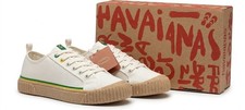 Havaianas Ecru Off-White Canvas Sneakers Casu...