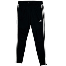 Adidas Women's S Black Track Pants Athletic Joggers 3-Stripe