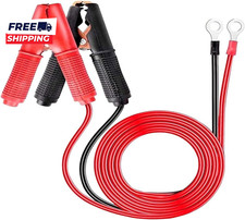 2pcs Alligator Clips Booster Jumper Cable 13 Awg 3.3ft Car Battery Jumper Cables
