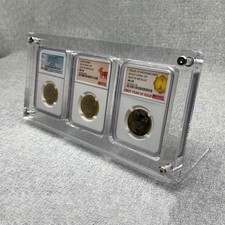 3CT Acrylic Display Stand Case Holder Storage Box for NGC Graded Coin Slab