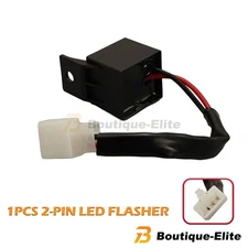 2 Pin 12V Electronic LED Flasher Relay Fix Motorcycle Turn Signal Lights Blinker