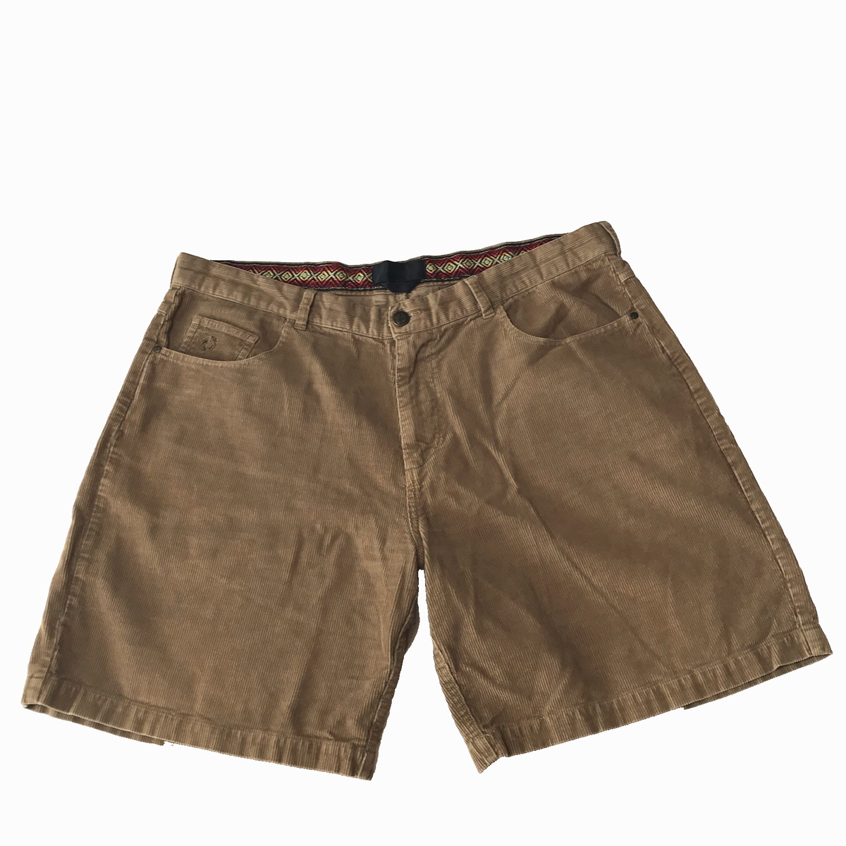 Vintage Y2K Hang Ten Gold Corduroy Shorts Mens 38 Tan Surf Skate