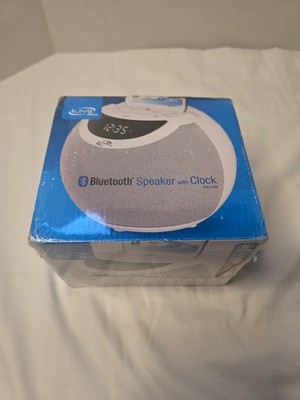 ILIVE ICB103W Bluetooth Portable Speaker with Clock- White Brand New Sealed 
