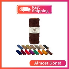 Craft County 100 Hemp Cord Spools   205 ft 62.5m Crafting Cord with a Polishe