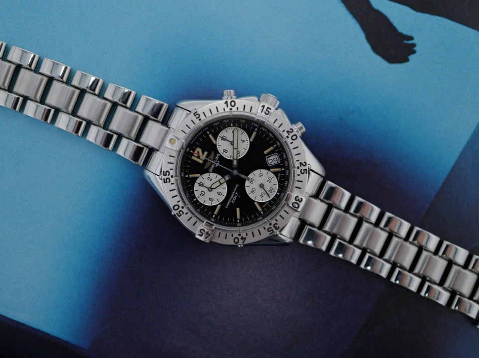 Breitling Colt Chronograph Steel Case 38 Mm Ref.A53035 Orig Bracelet - Immagine 2 di 4