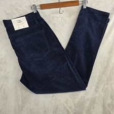 Flint and Tinder Mens Corduroy Pants 32x30 Tapered Fit Navy Blue Huckberry New