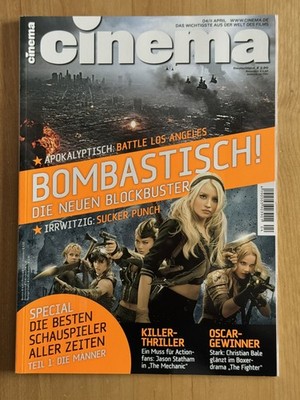 Cinema Nr. 4 April  2011 mit 8 Filmplakatkarten Filmzeitschrift Kinomagazin 