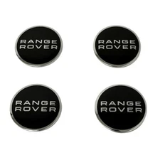 SET OF 4 LAND ROVER RANGE ROVER 62MM BLACK WHEEL CENTER HUB CAPS SUPERCHARGED