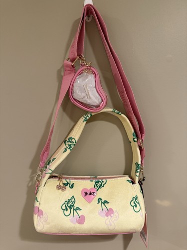 Juicy Couture Retro Juicy Cherry Shoulder Bag - Yellow Iris Multi NWT