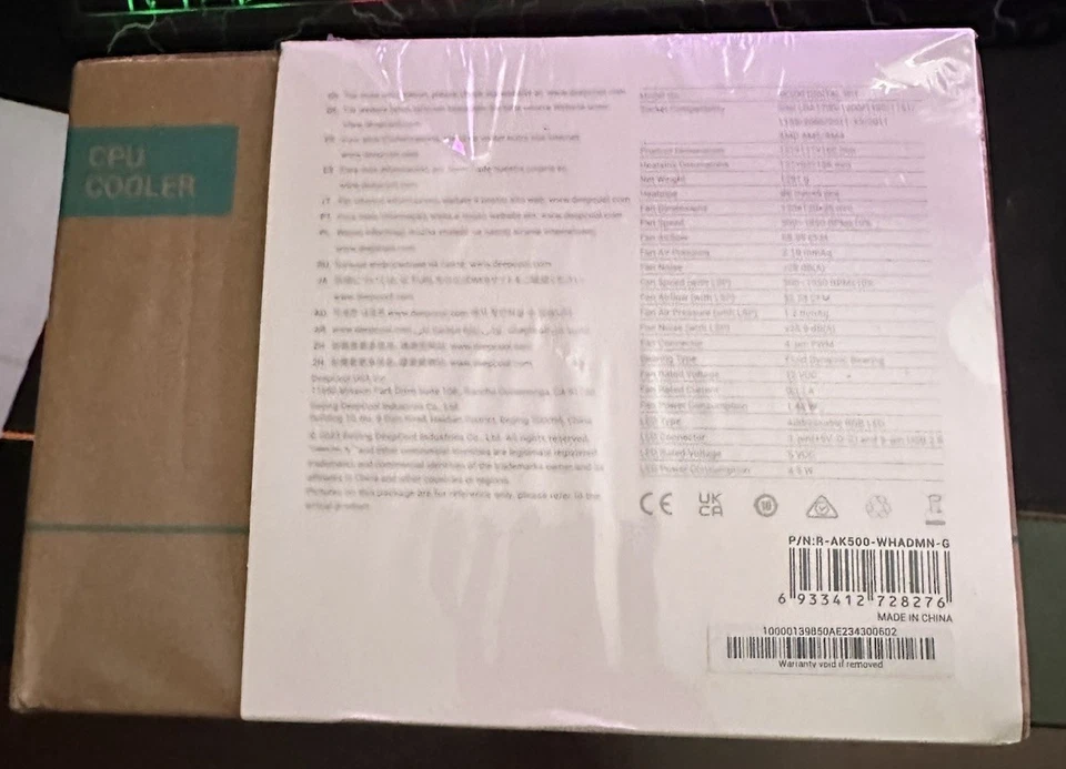 Deepcool AK500 WH High-Performance CPU Cooler (R-AK500-WHADMN-G) NEW SEALED - Image 3 of 4