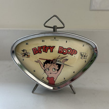 1995 Vintage Centric WORKING Betty Boop Clock Triangle Metal Frame Battery