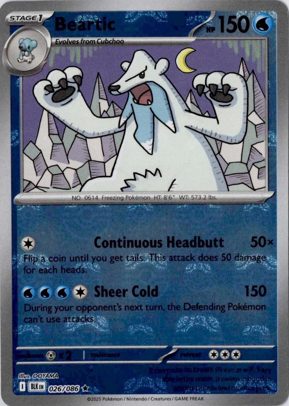 Beartic (Master Ball Pattern) SV: Black Bolt - Pokemon NM 026/086